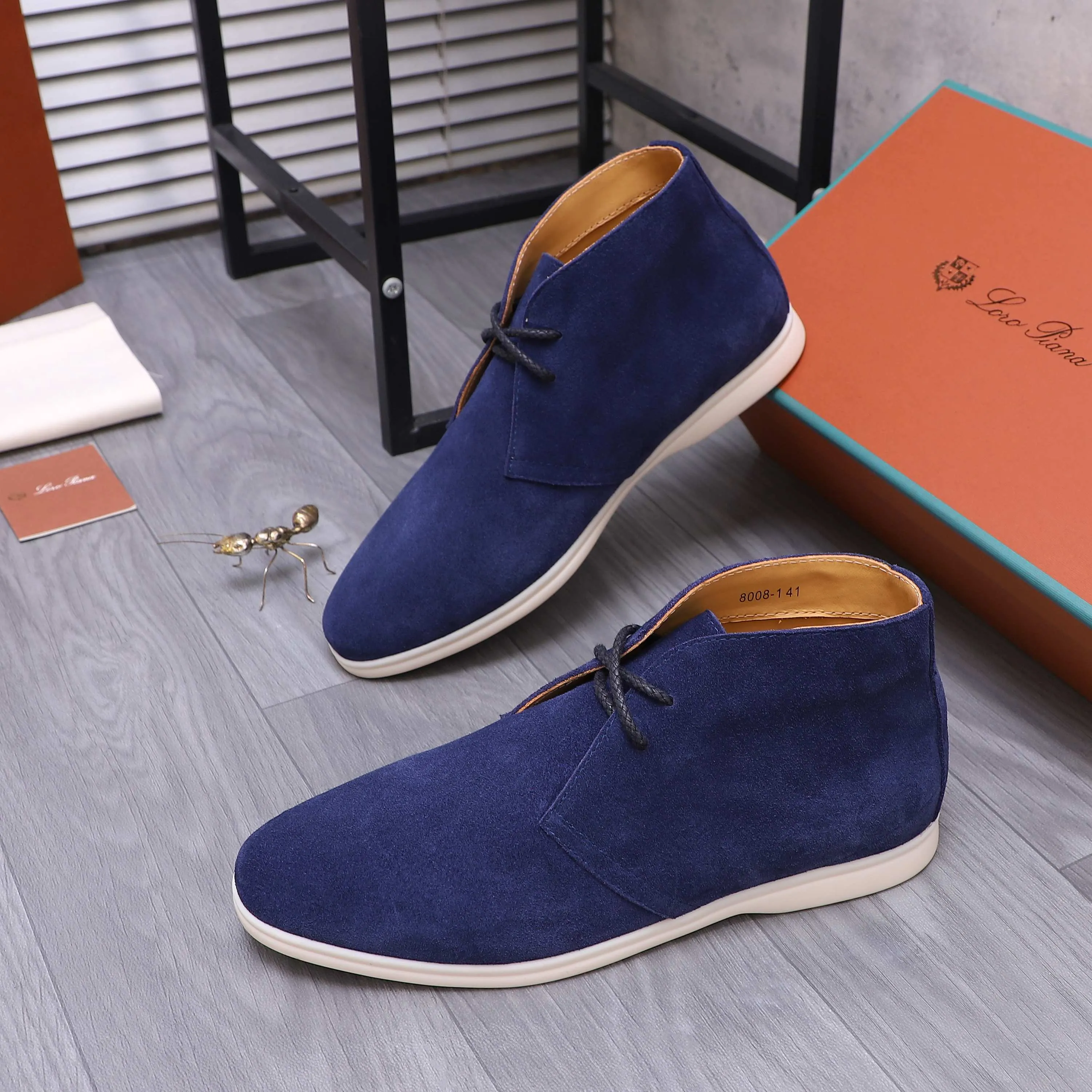 Men's shoes 💰442 Product trademark: Loro Men's shoes 💰iana "nuoyoupianran" high-top casual shoes Regular size: 38-45 (custom-made 45 non-returnable) Product materials: Selected frosted cowhide upper, cowhide lining, original outsole